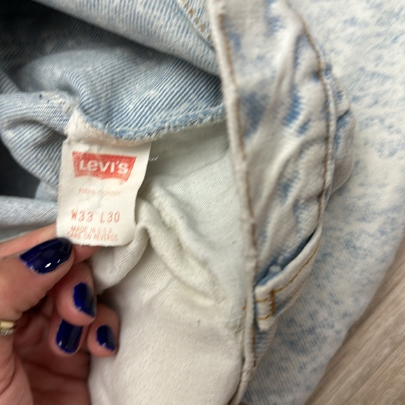 Orange tab San Francisco Vintage Levi’s 33x30 light acid wash amazing condition - Picture 3 of 10